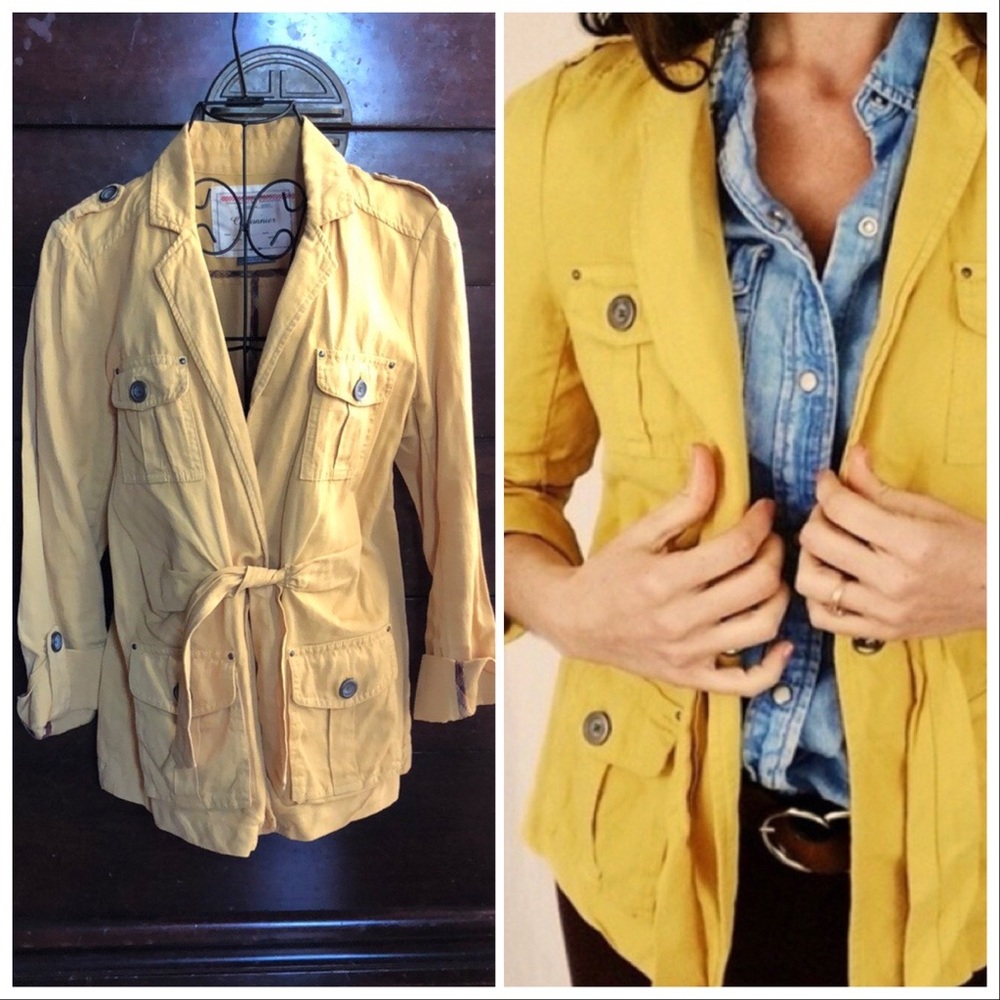 Anthropologie Cartonnier Mustard Jacket Sz 10